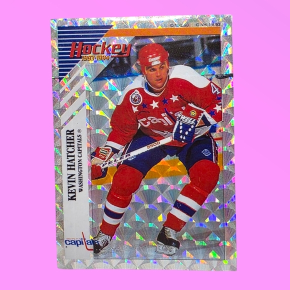 1993-94 Panini Hockey Kevin Hatcher Washington Capitals #C Sticker - Picture 1 of 2